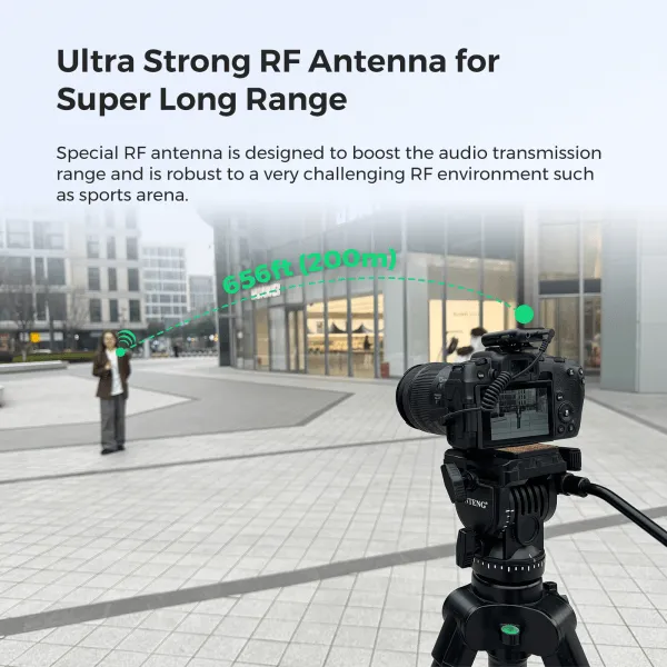 Best Alternative to Rode,
Budget-friendly Wireless
Dual Microphone
