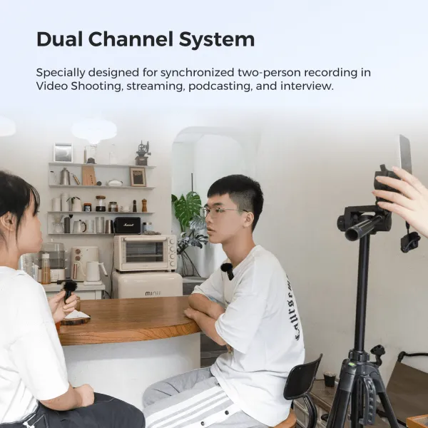 Best Alternative to Rode,
Budget-friendly Wireless
Dual Microphone