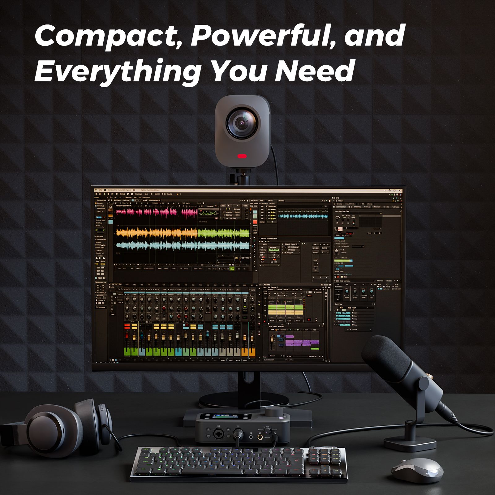 NearStream AMIX40U - Portable Audio Mixer for Podcasters & Producers