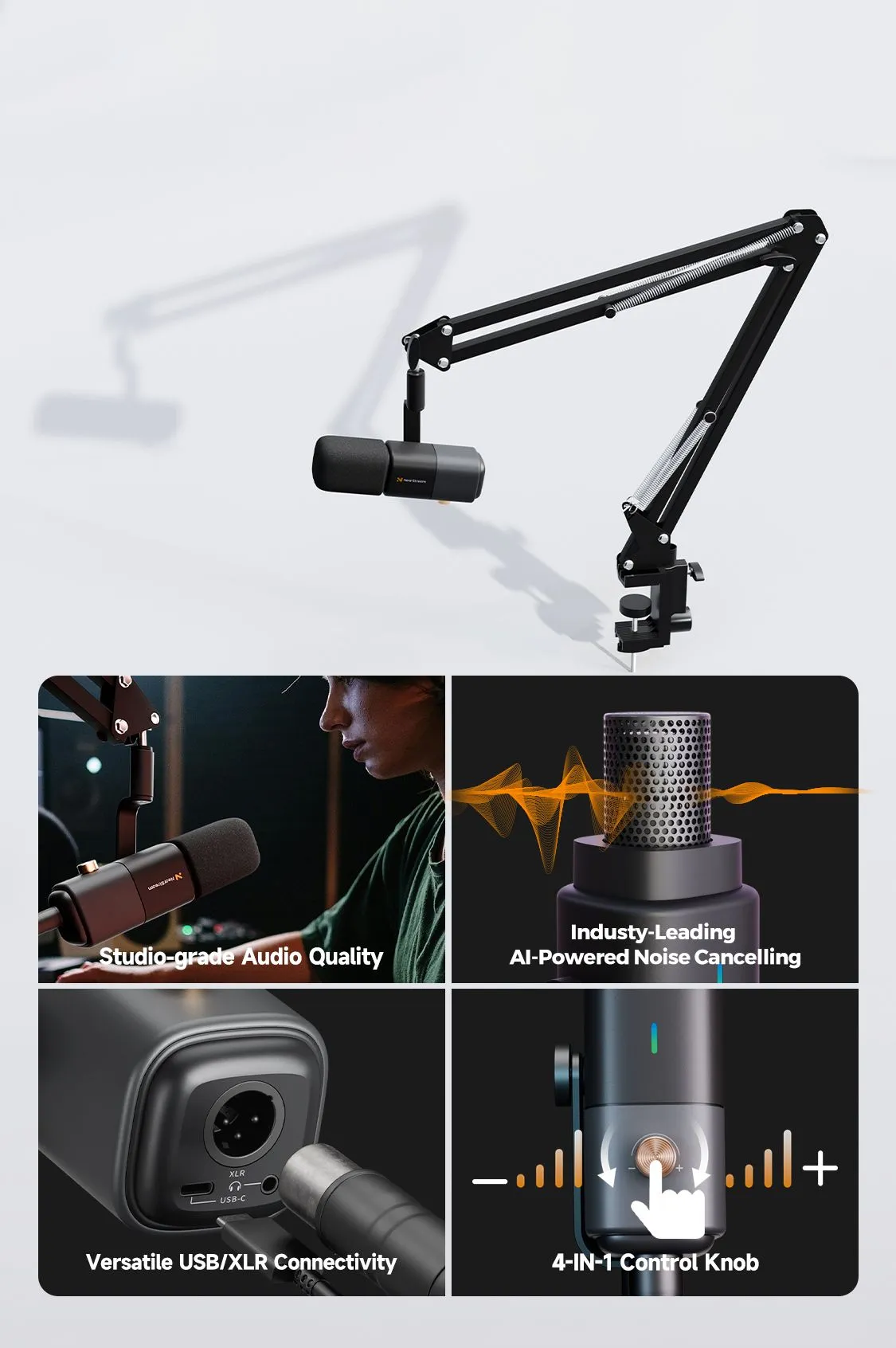 NearStream AM10X Dynamic Microphone for Gaming Streaming