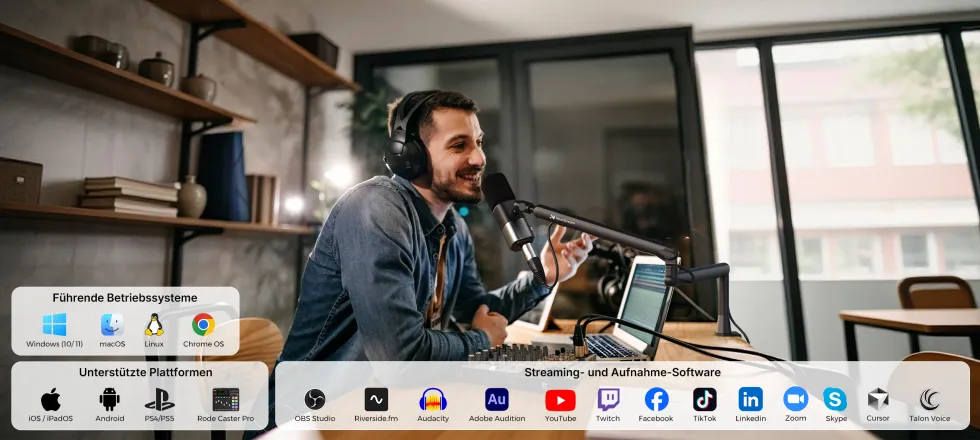 NearStream AM25X Condenser Mic for Universal Compatibility