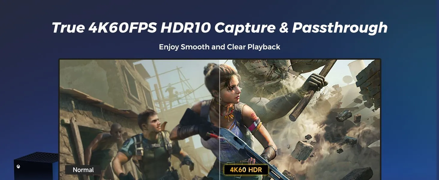 4K capture card connected to console and PC for zero latency streaming