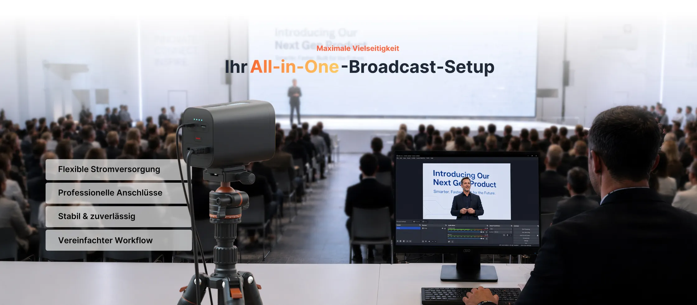NearStream VM20 Pro 4K-Streamingkamera – Anschlussmöglichkeiten