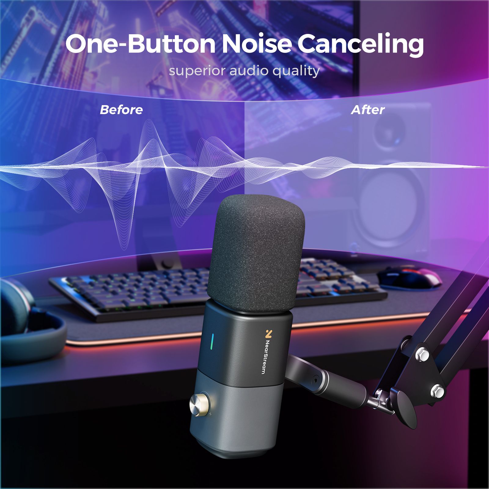 Condenser Microphone for Podcast | NearStream AM20X Studio Mic