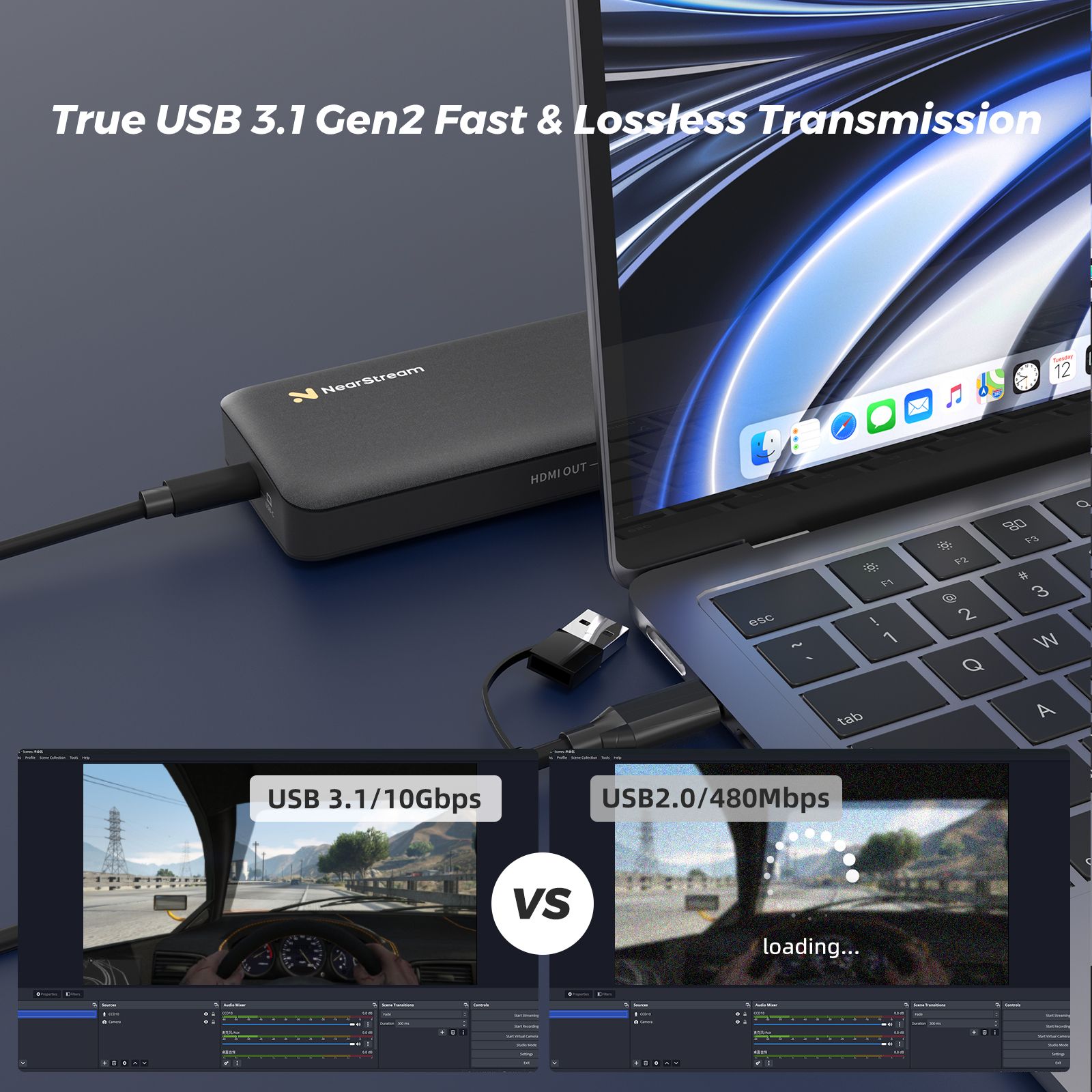 NearStream CCD30 - 4K USB 3.1 Video Capture Card for