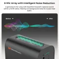 8-mic arrays with AI-noise cancellation 