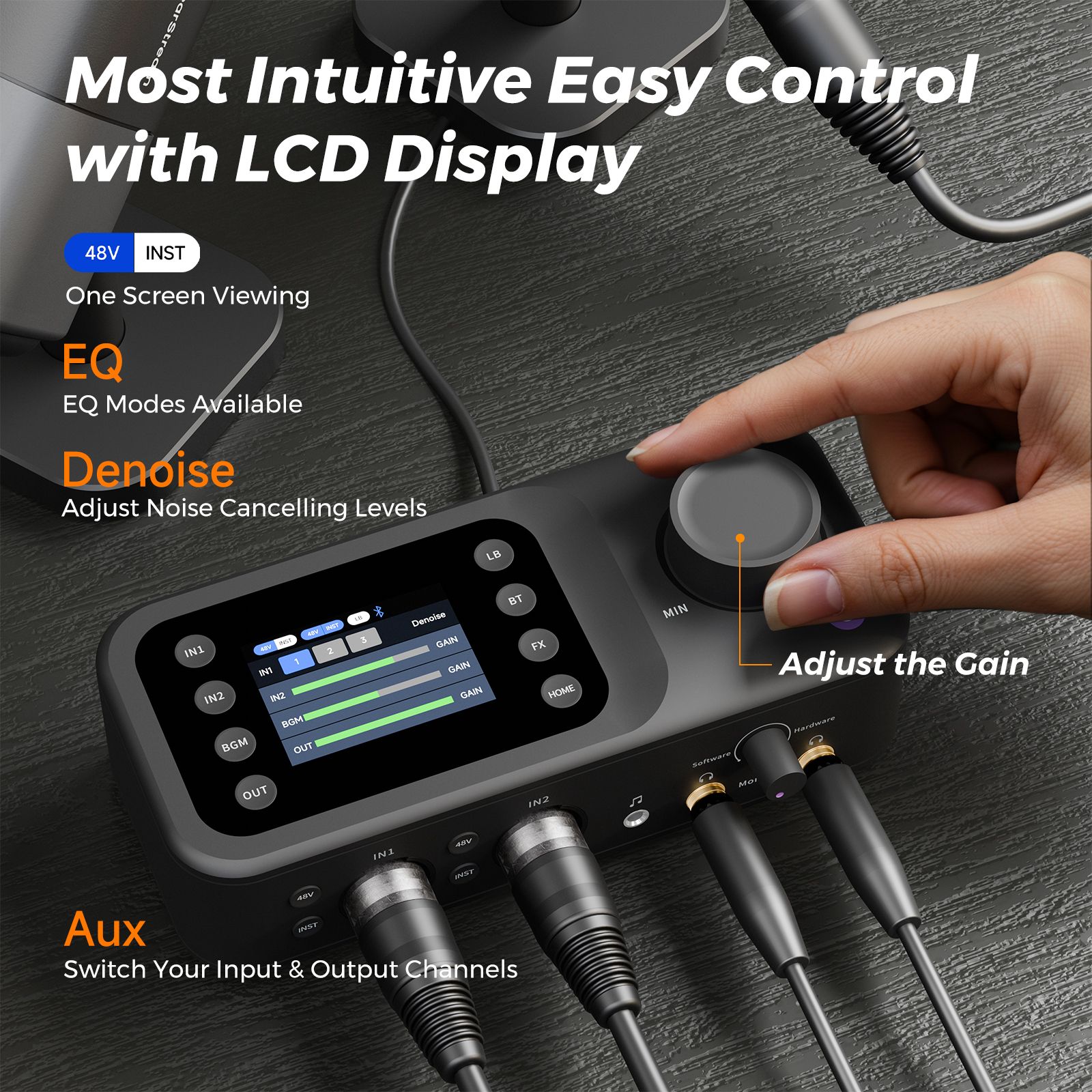 NearStream AMIX40U - Portable Audio Mixer for Podcasters