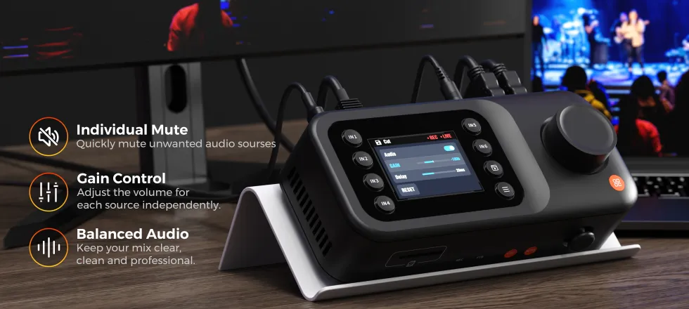 NearStream Producer Audio Control Features