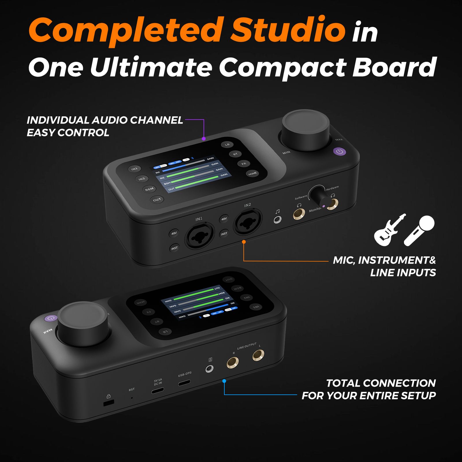 NearStream AMIX40U - Portable Audio Mixer for Podcasters & Producers