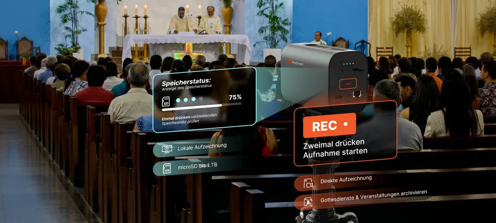 SD-Karten-Aufnahme der NearStream Videokamera für YouTube