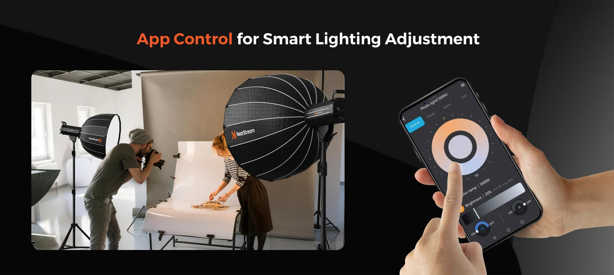 Kick streamer using VM20 camera and SL40 softbox lighting