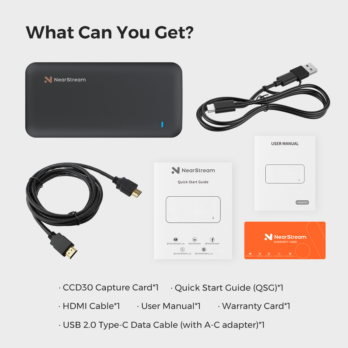 NearStream CCD30 - 4K USB 3.1 Video Capture Card for Streaming