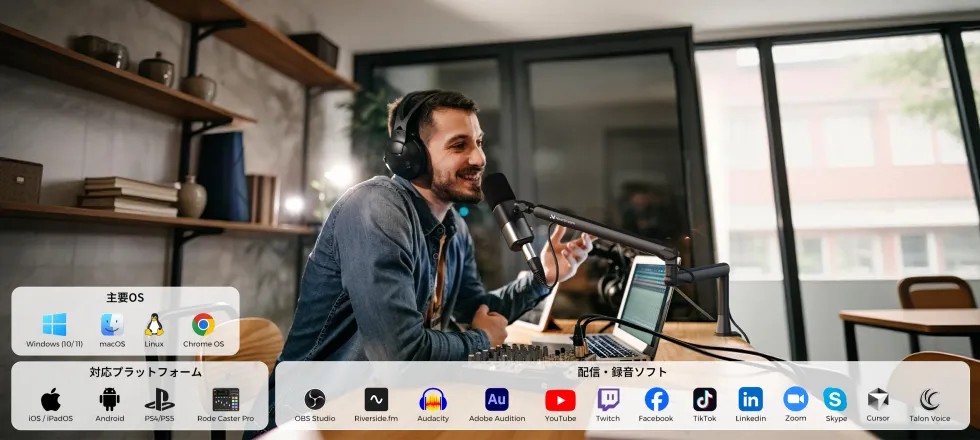NearStream AM25X Condenser Mic for Universal Compatibility