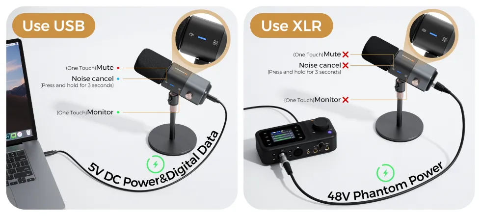 NearStream AM25X Condenser Mic for Dual Connectivity