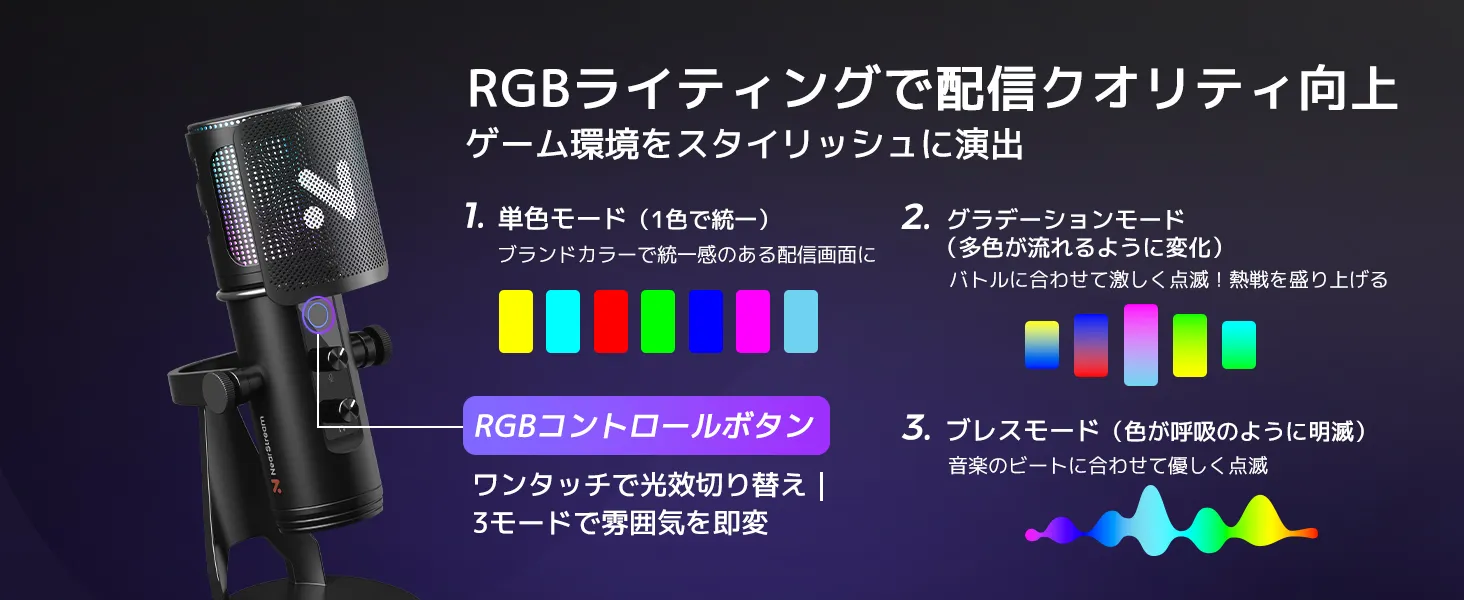 調節可能なRGBライティング