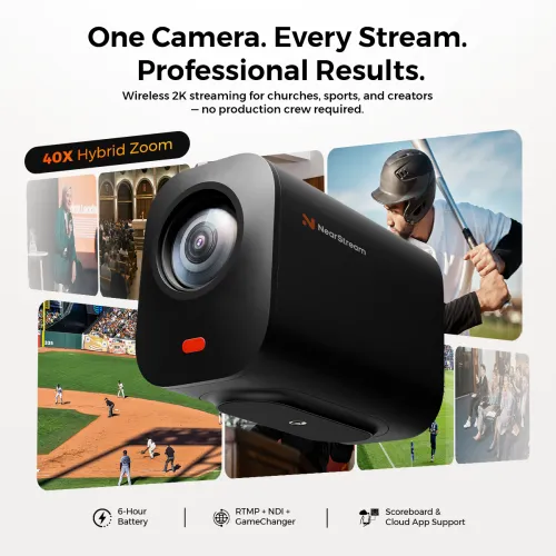 NearStream VM33 - 2K HD Wireless Streaming Camera | NearStream