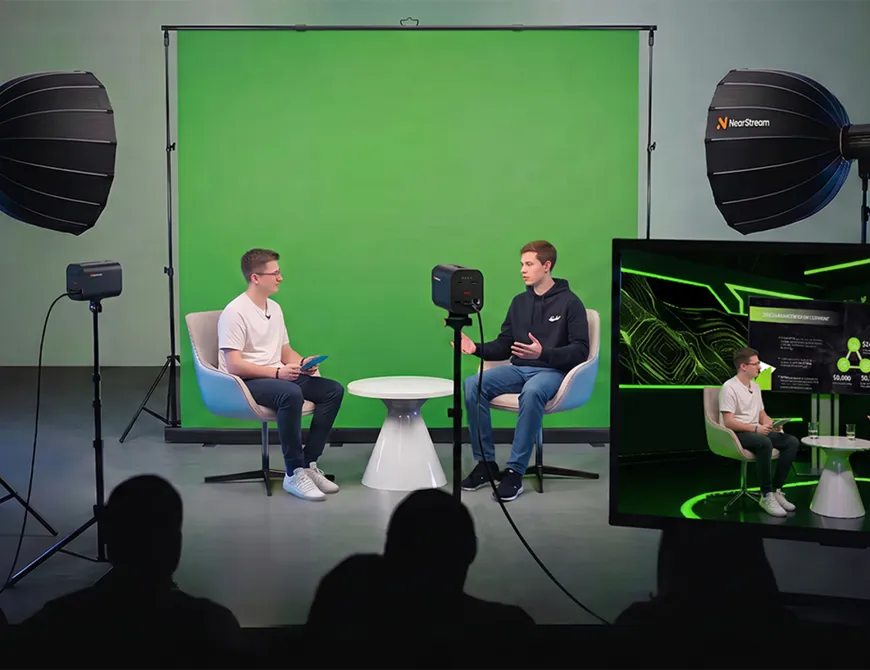 NearStream podcast setup for pro studio ctreation