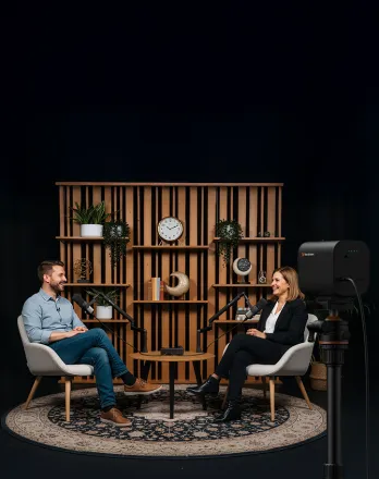 Podcasting setup for Duo podcasters
