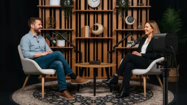 NearStream podcast setup for two