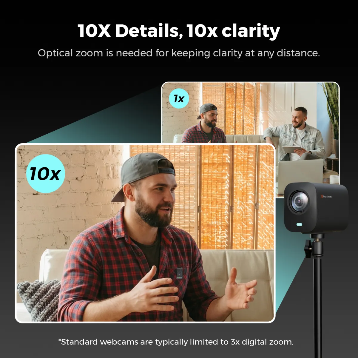 vm20 4k streaming camera 10x optical zoom
