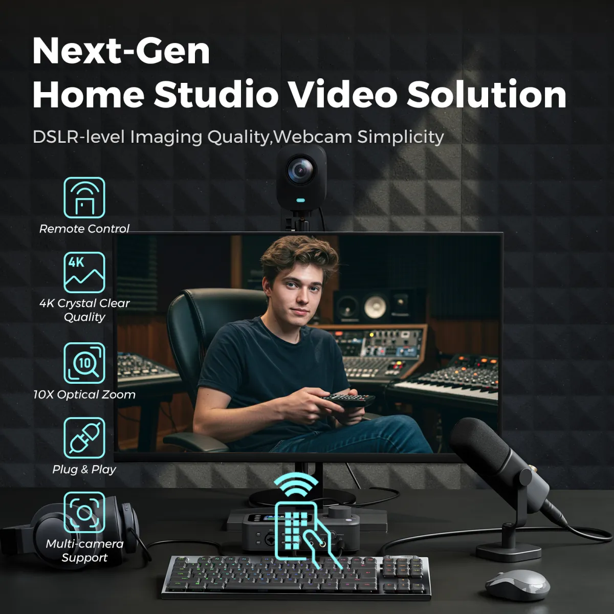 vm20 streaming webcam is great for home studio