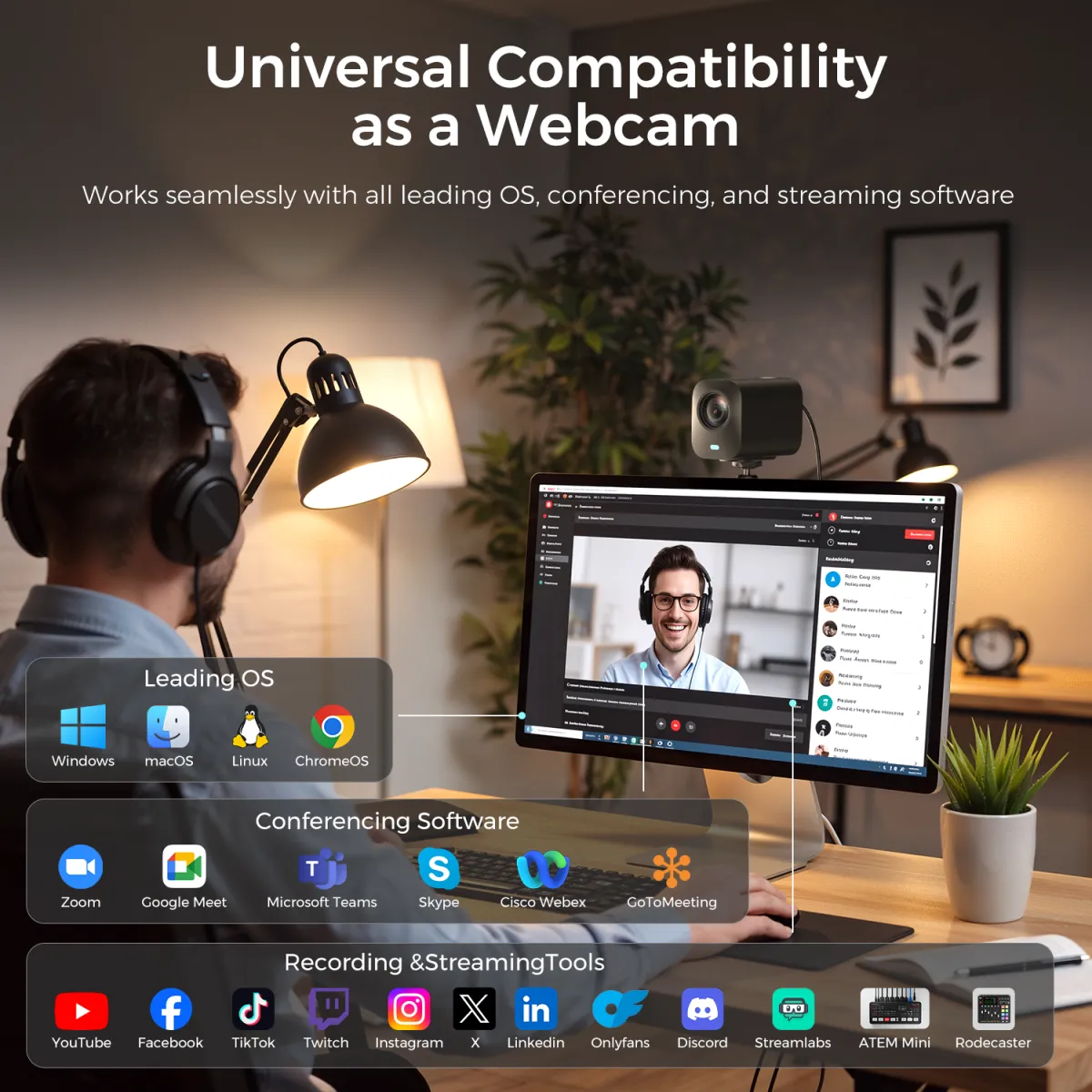 vm20 streaming camera holds wide compatibility