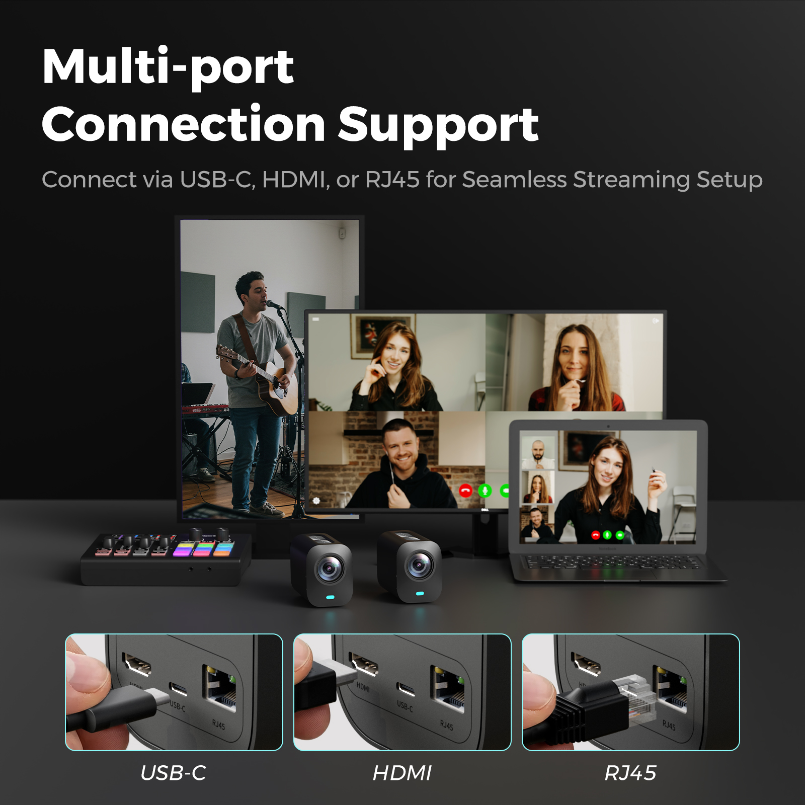 NearStream VM20 | 4K Streaming Camera with 10X Optical Zoom for PC