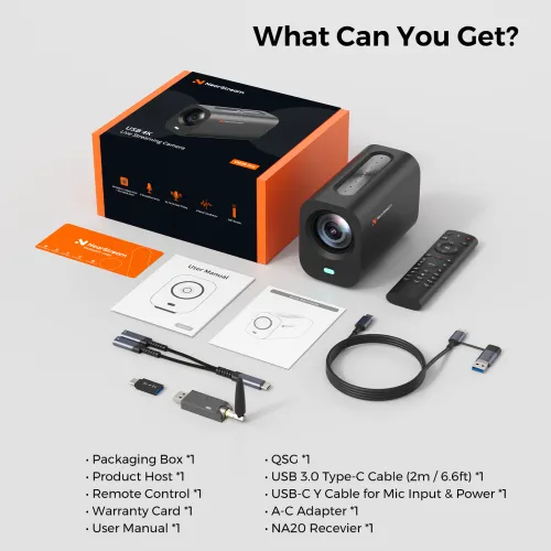 NearStream VM20 | 4K Streaming Camera with 10X Optical Zoom for PC