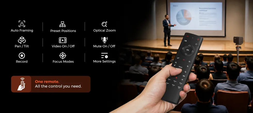 NearStream VM20 Pro streaming camera remote control overview